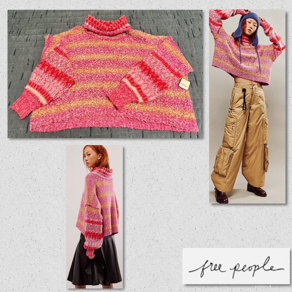 Free People BFF Cuffed Pullover Sweater
